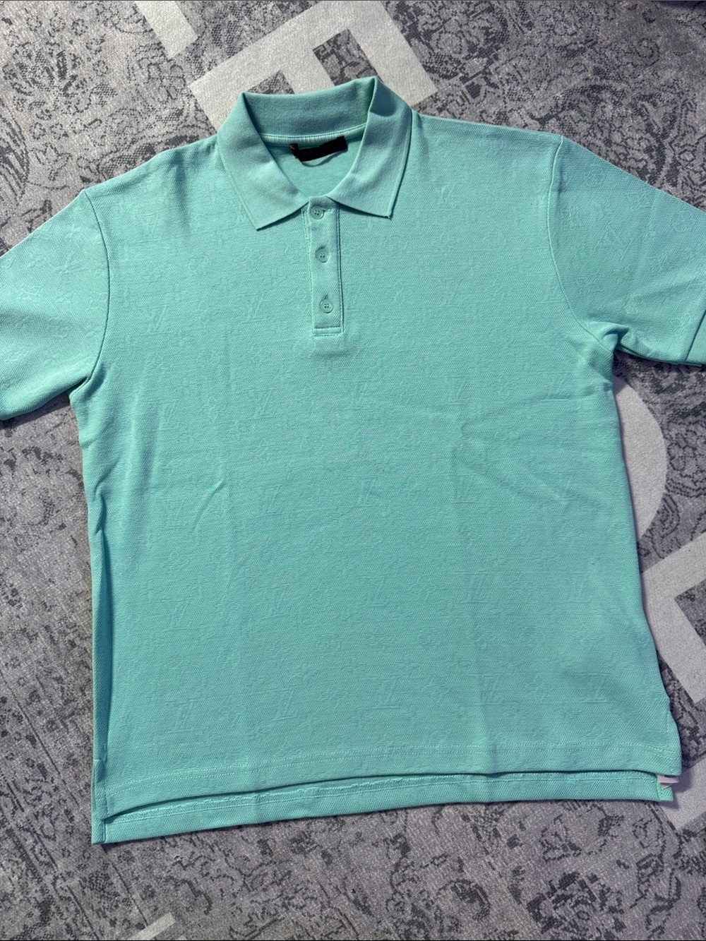 Louis Vuitton Men's Polo Shirt - Aqua Mint